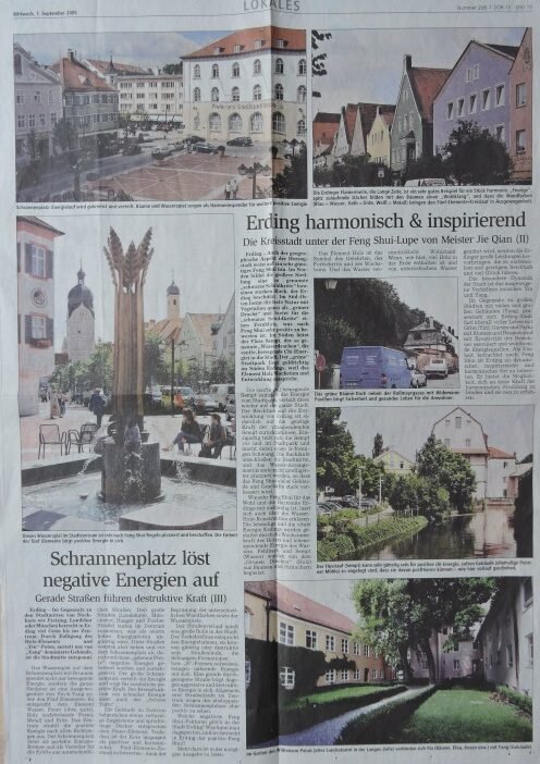 钱杰应邀为德国城市爱尔丁勘测风水融合德国本土场域特色